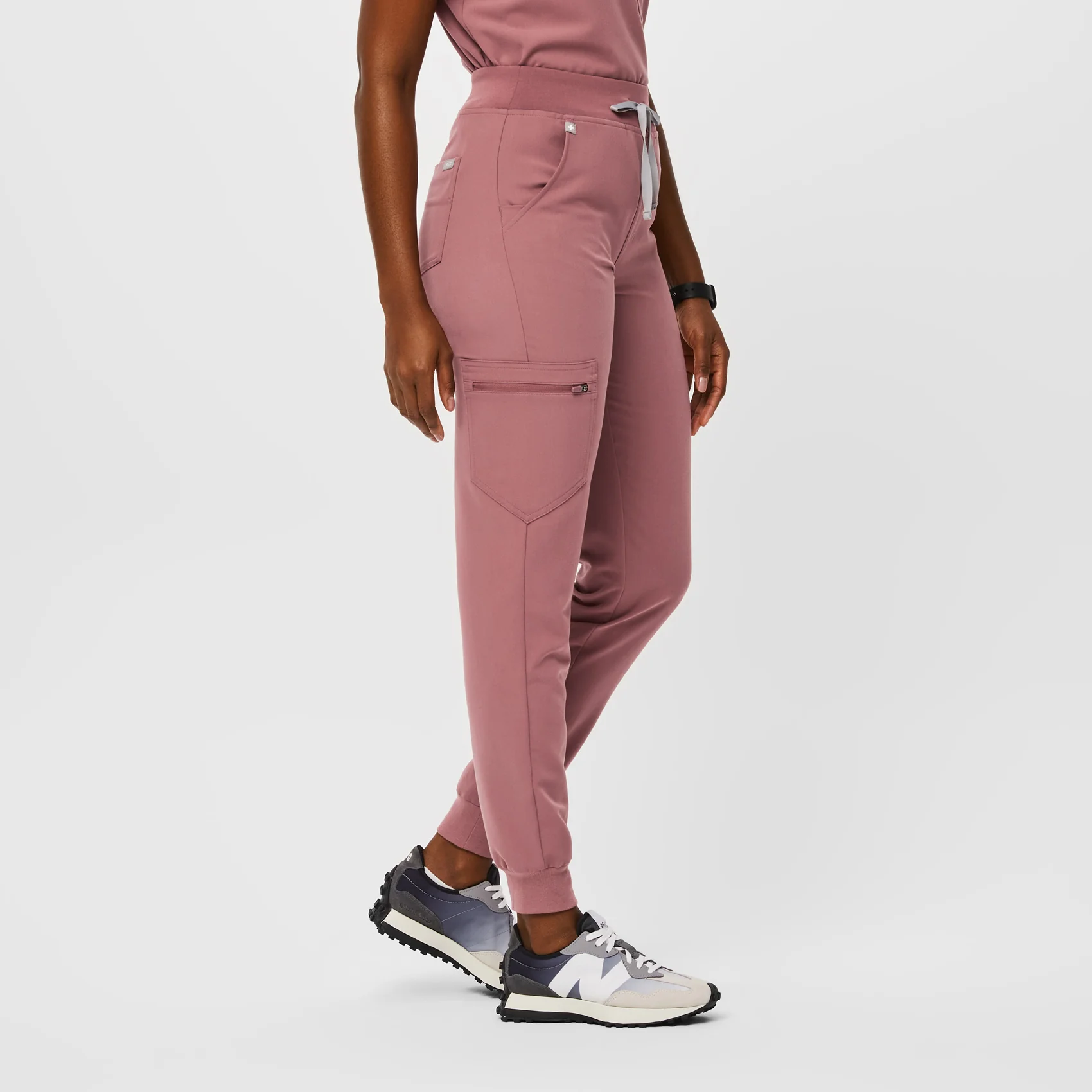 women's Mauve Zamora™ High Waisted - Tall Jogger Scrub Pants - Image 3
