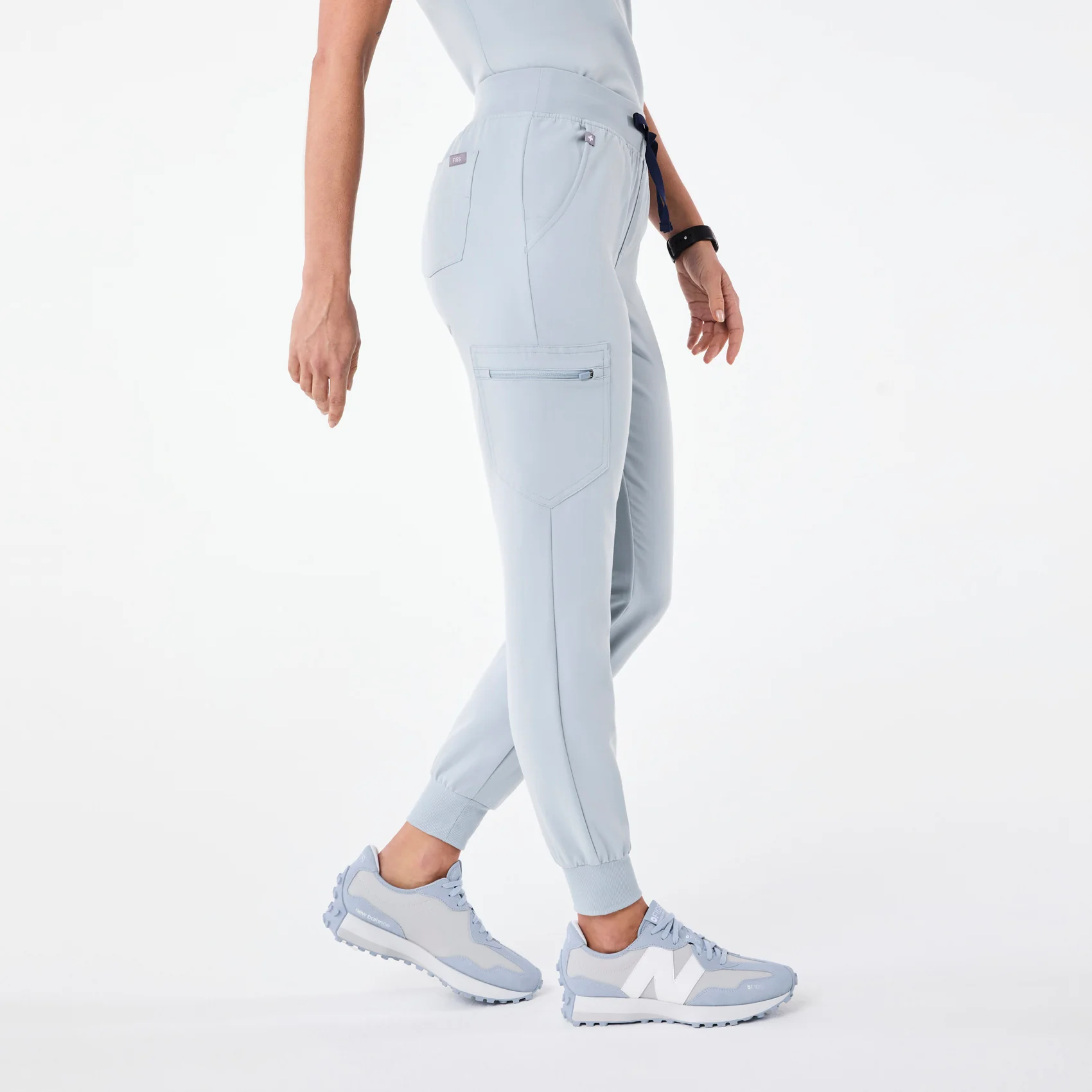 women's Dusty Blue Zamora - Petite Jogger Scrub Pant™ - Image 3