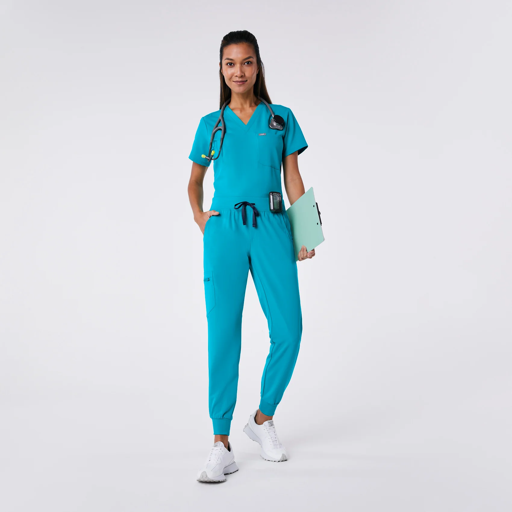 women's Teal Zamora - Petite Jogger Scrub Pant™ - Image 2