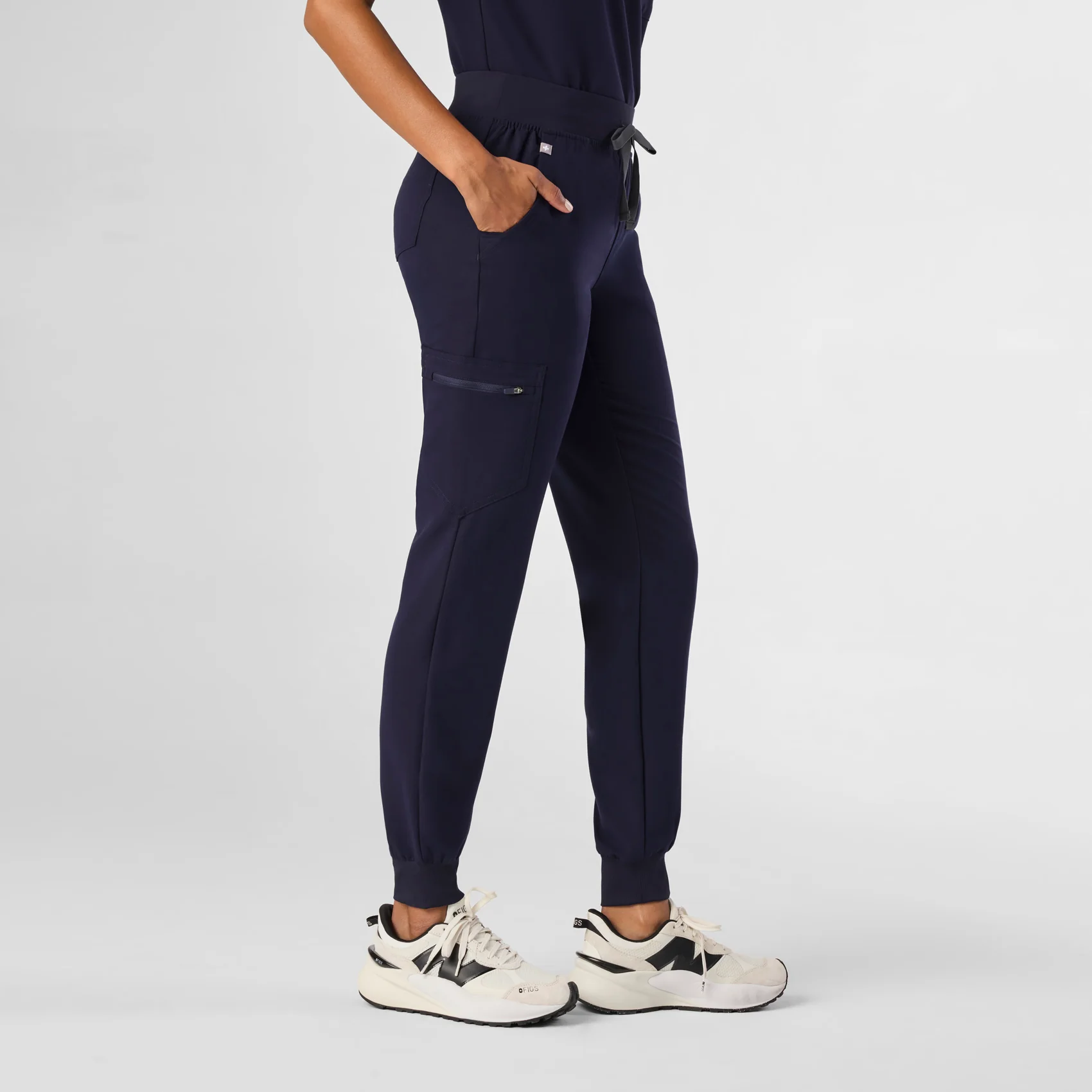 Women's Navy Zamora™ - Petite Jogger Scrub Pants - Image 3