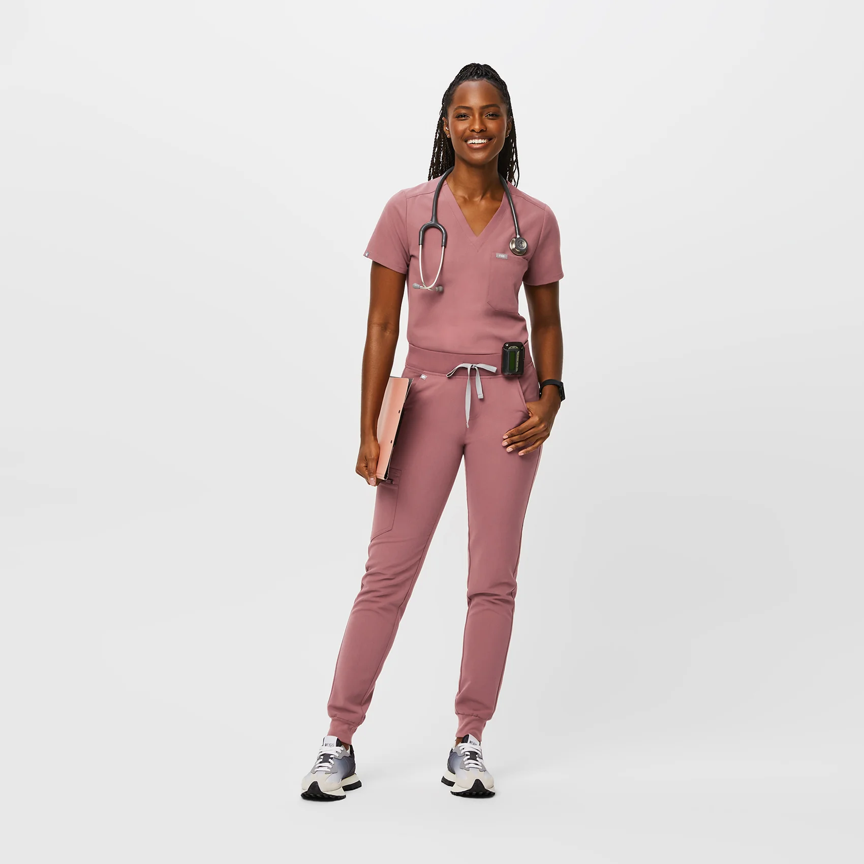 women's Mauve Zamora™- Petite Jogger Scrub Pants (3XL - 6XL) - Image 2